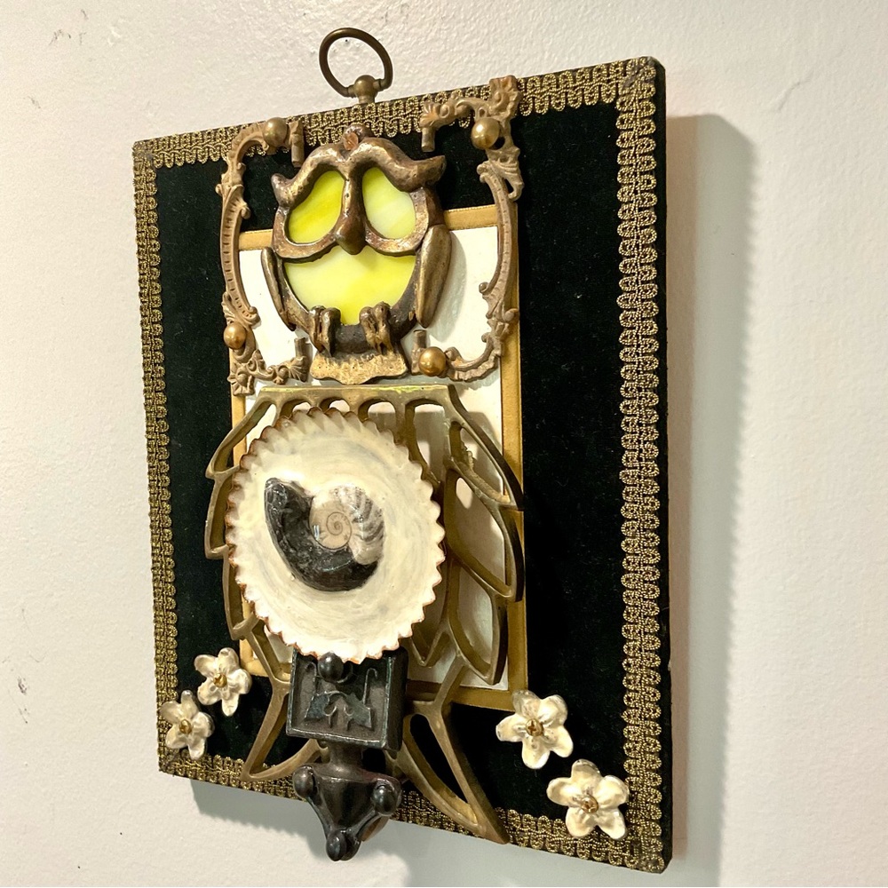 Original Assemblage Art by Salvaged Soul Studio Title: Night Watcher